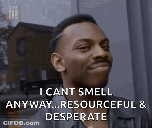 Man Saying I Cant Smell Anyway GIF