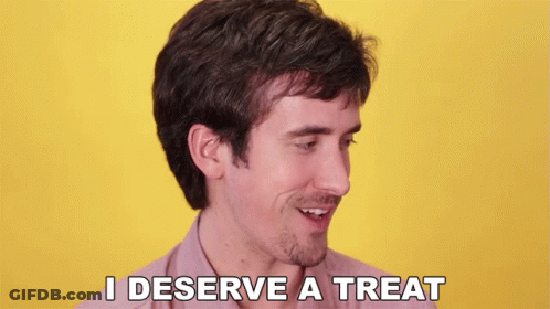 Man Saying I Deserve A Treat GIF