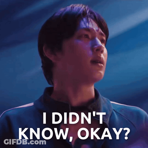 Man Saying I Didn't Know Okay Looking Up GIF