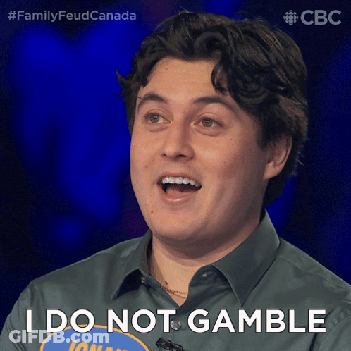 Man Saying I Do Not Gamble Looking At Camera GIF