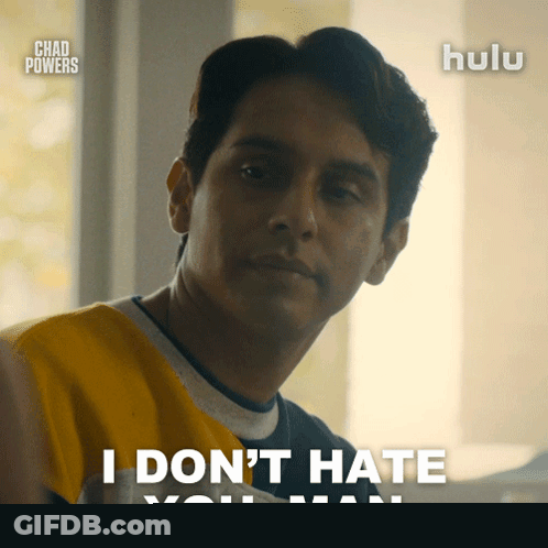 Man Saying I Don't Hate You GIF