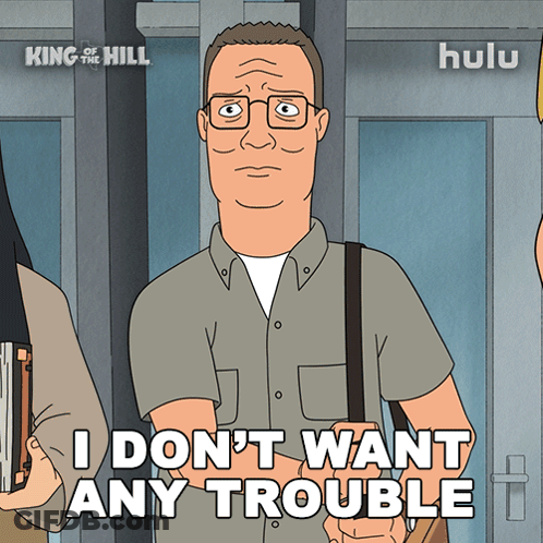 Man Saying I Don't Want Any Trouble GIF