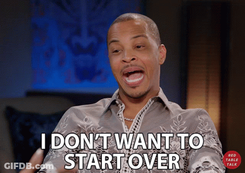 Man Saying I Don't Want To Start Over GIF