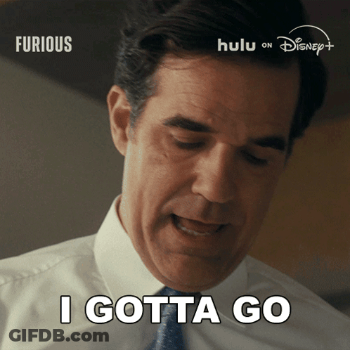Man Saying I Gotta Go In Front Of Disney Logo GIF