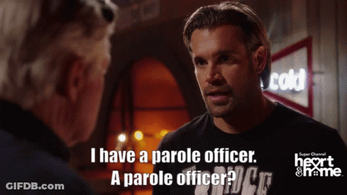 Man Saying I Have A Parole Officer GIF