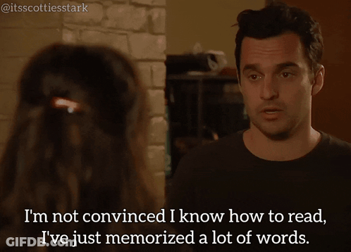 Man Saying I Just Memorized Words GIF