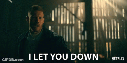 Man Saying I Let You Down In Dark Room GIF