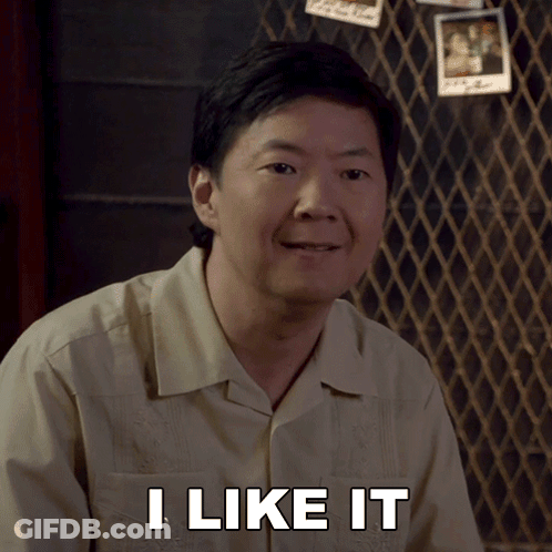 Man Saying I Like It In Front Of Fence GIF