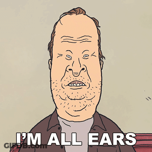 Man Saying I'm All Ears GIF