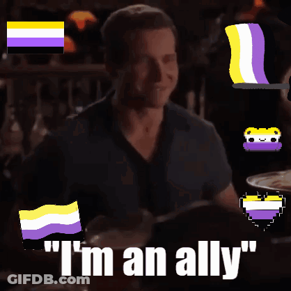 Man Saying I'm An Ally GIF