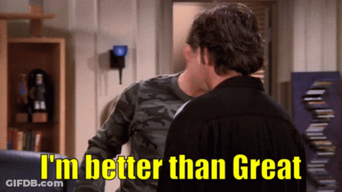 Man Saying I'm Better Than Great GIF