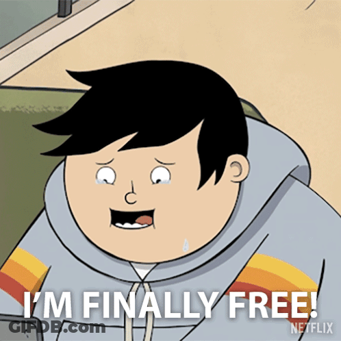 Man Saying I'm Finally Free Netflix GIF
