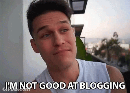 Man Saying I'm Not Good At Blogging To Camera GIF