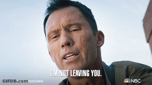 Man Saying I'm Not Leaving You GIF