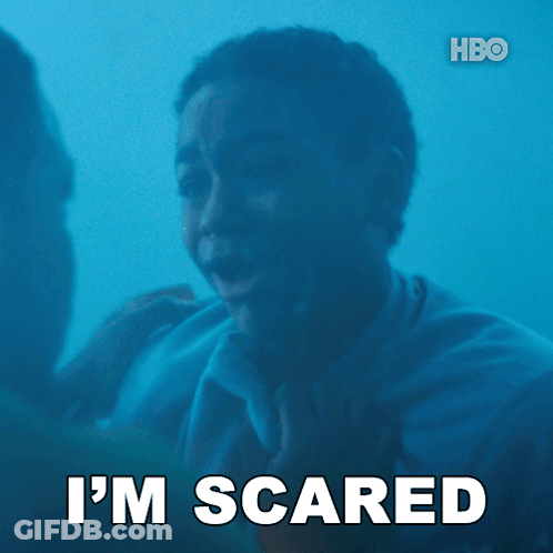 Man Saying I'm Scared GIF