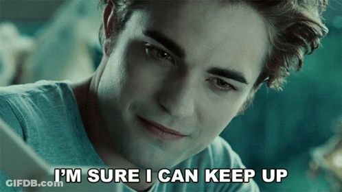 Man Saying I'm Sure I Can Keep Up GIF
