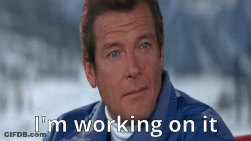 Man Saying I'm Working On It GIF