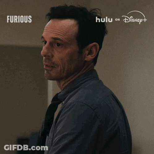 Man Saying I Promise In Front Of Furious On Hulu Poster GIF