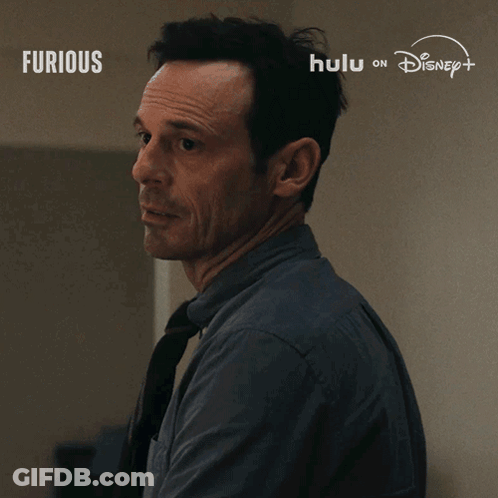 Man Saying I Promise In Front Of Furious On Hulu Poster GIF