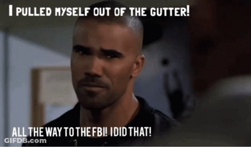 Man Saying I Pulled Myself Out Of The Gutter GIF