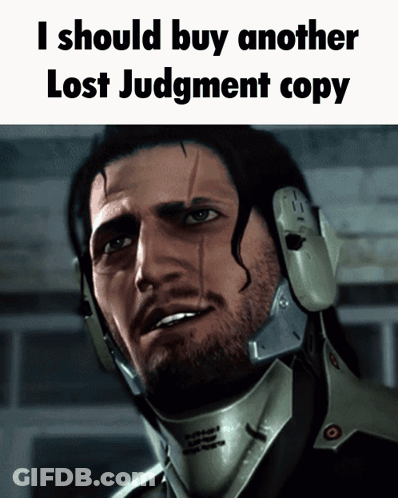 Man Saying I Should Buy Another Lost Judgment Copy GIF