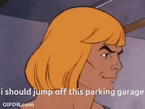 Man Saying I Should Jump Off Parking Garage GIF