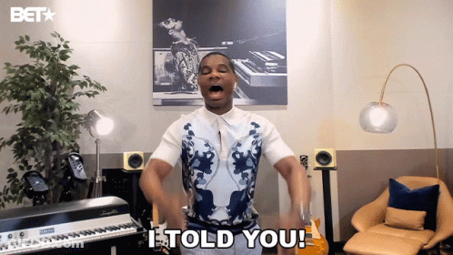 Man Saying I Told You At Keyboard GIF
