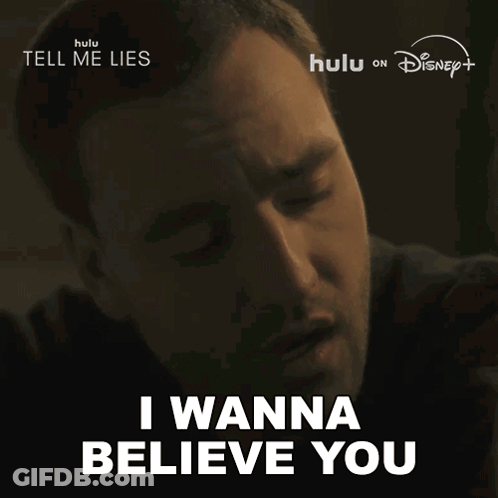 Man Saying I Wanna Believe You Disney GIF