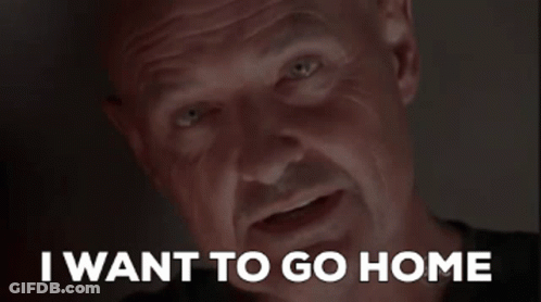 Man Saying I Want To Go Home GIF
