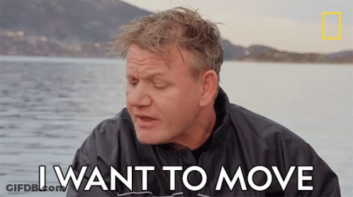 Man Saying I Want To Move In Front Of Lake GIF