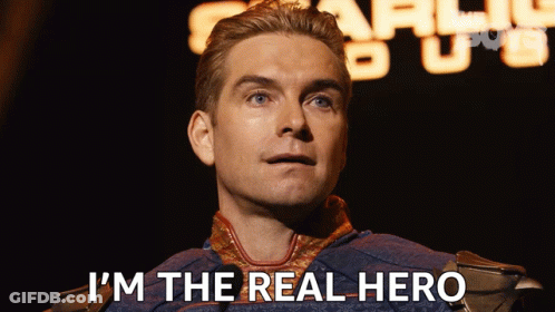 Man Saying Im The Real Hero GIF