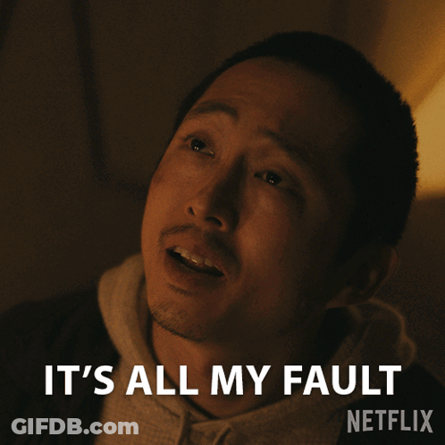 Man Saying It's All My Fault GIF