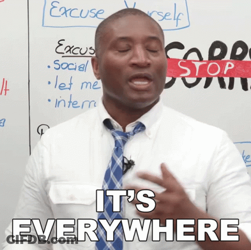 Man Saying It's Everywhere In Front Of Whiteboard GIF