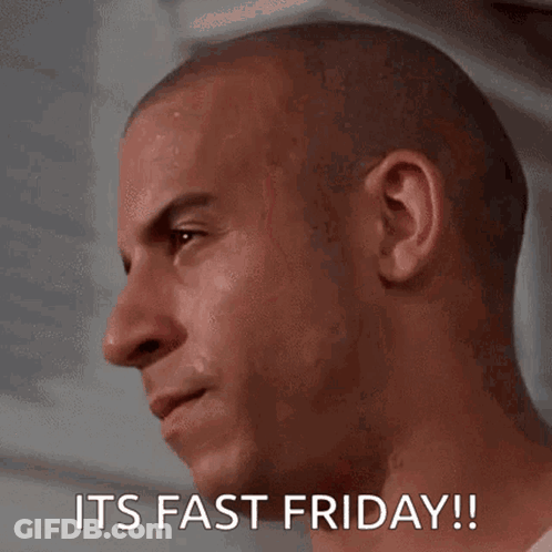 Man Saying It's Fast Friday GIF