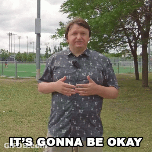Man Saying It's Gonna Be Okay In Park GIF