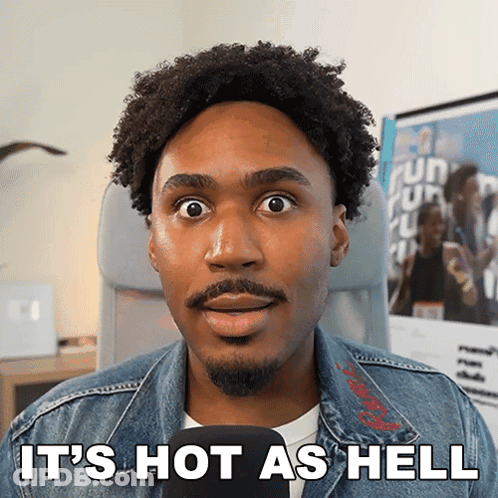 Man Saying It's Hot As Hell GIF