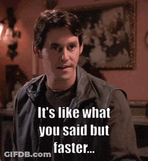 Man Saying It's Like What You Said But Faster GIF