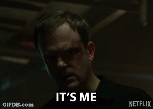 Man Saying It's Me In Netflix Advertisement GIF