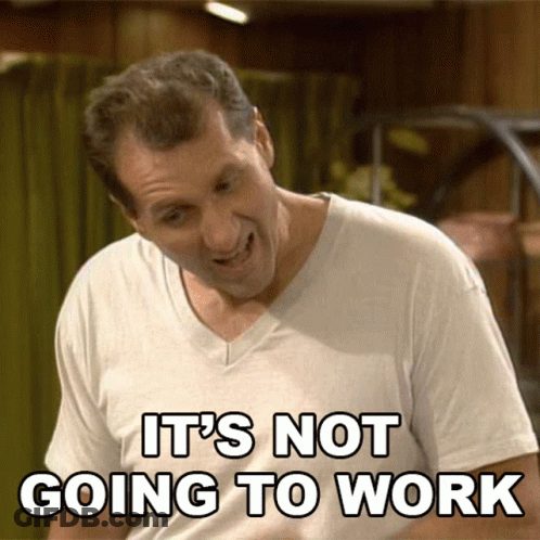 Man Saying It's Not Going To Work In White Shirt GIF