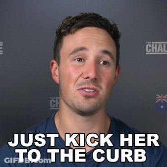 Man Saying Just Kick Her To The Curb GIF