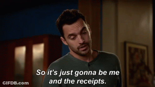 Man Saying Just Receipts GIF