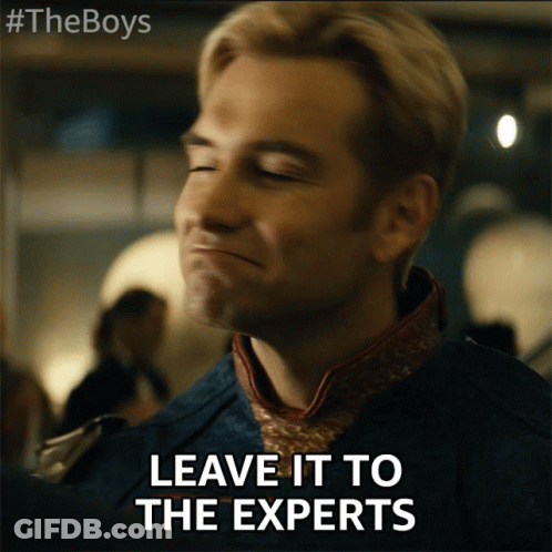 Man Saying Leave It To The Experts GIF