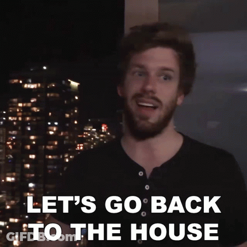 Man Saying Let's Go Back To House GIF