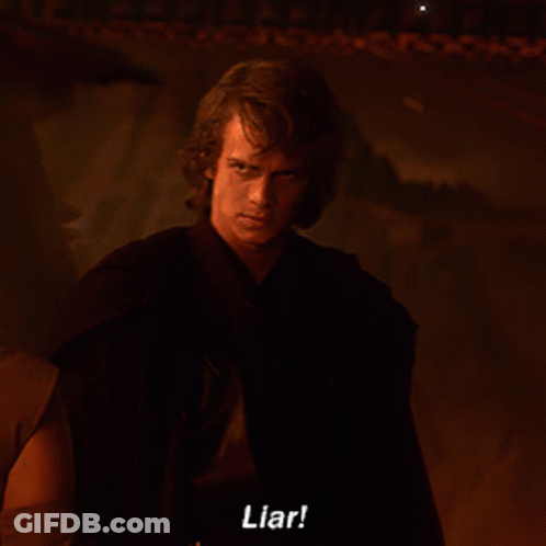Man Saying Liar In Dark Room GIF