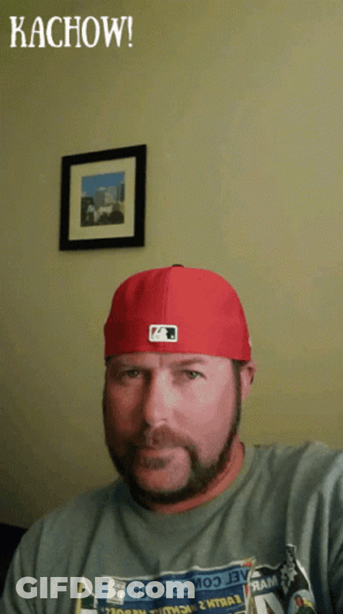 Man Saying Lightning Mcqueen Kachow GIF
