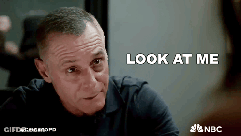 Man Saying Look At Me In NBC Advertisement GIF