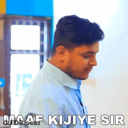 Man Saying Maaf Kijiye Sir GIF