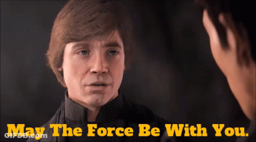 Man Saying May The Force Be With You GIF