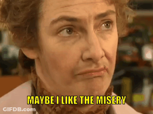 Man Saying Maybe I Like The Misery GIF