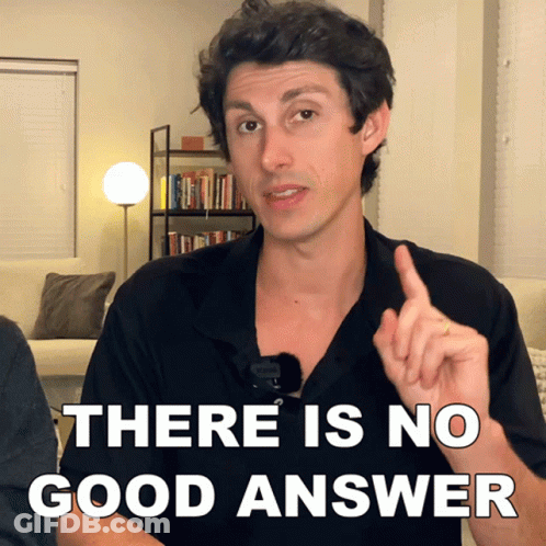 Man Saying No Good Answer In Living Room GIF